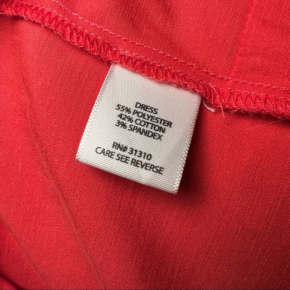 Maurice’s coral fitted sleeveless dress size 1/2 - Picture 8 of 8